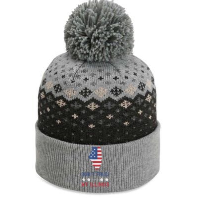 Don't Fauci My Illinois USA Flag American Patriot Funny The Baniff Cuffed Pom Beanie