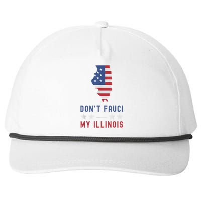 Don't Fauci My Illinois USA Flag American Patriot Funny Snapback Five-Panel Rope Hat