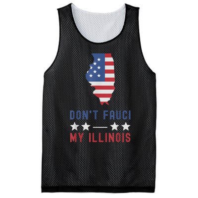 Don't Fauci My Illinois USA Flag American Patriot Funny Mesh Reversible Basketball Jersey Tank