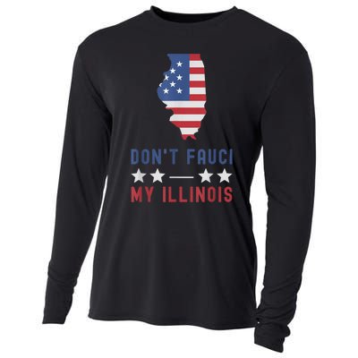 Don't Fauci My Illinois USA Flag American Patriot Funny Cooling Performance Long Sleeve Crew