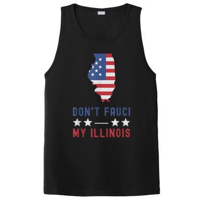 Don't Fauci My Illinois USA Flag American Patriot Funny PosiCharge Competitor Tank