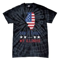 Don't Fauci My Illinois USA Flag American Patriot Funny Tie-Dye T-Shirt