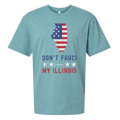 Don't Fauci My Illinois USA Flag American Patriot Funny Sueded Cloud Jersey T-Shirt