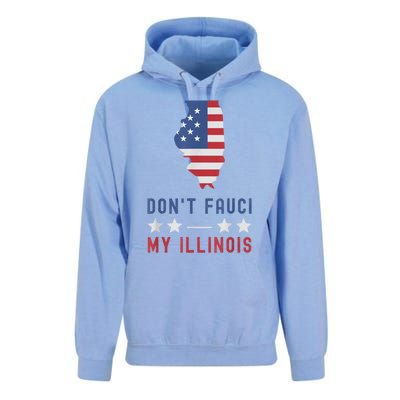 Don't Fauci My Illinois USA Flag American Patriot Funny Unisex Surf Hoodie