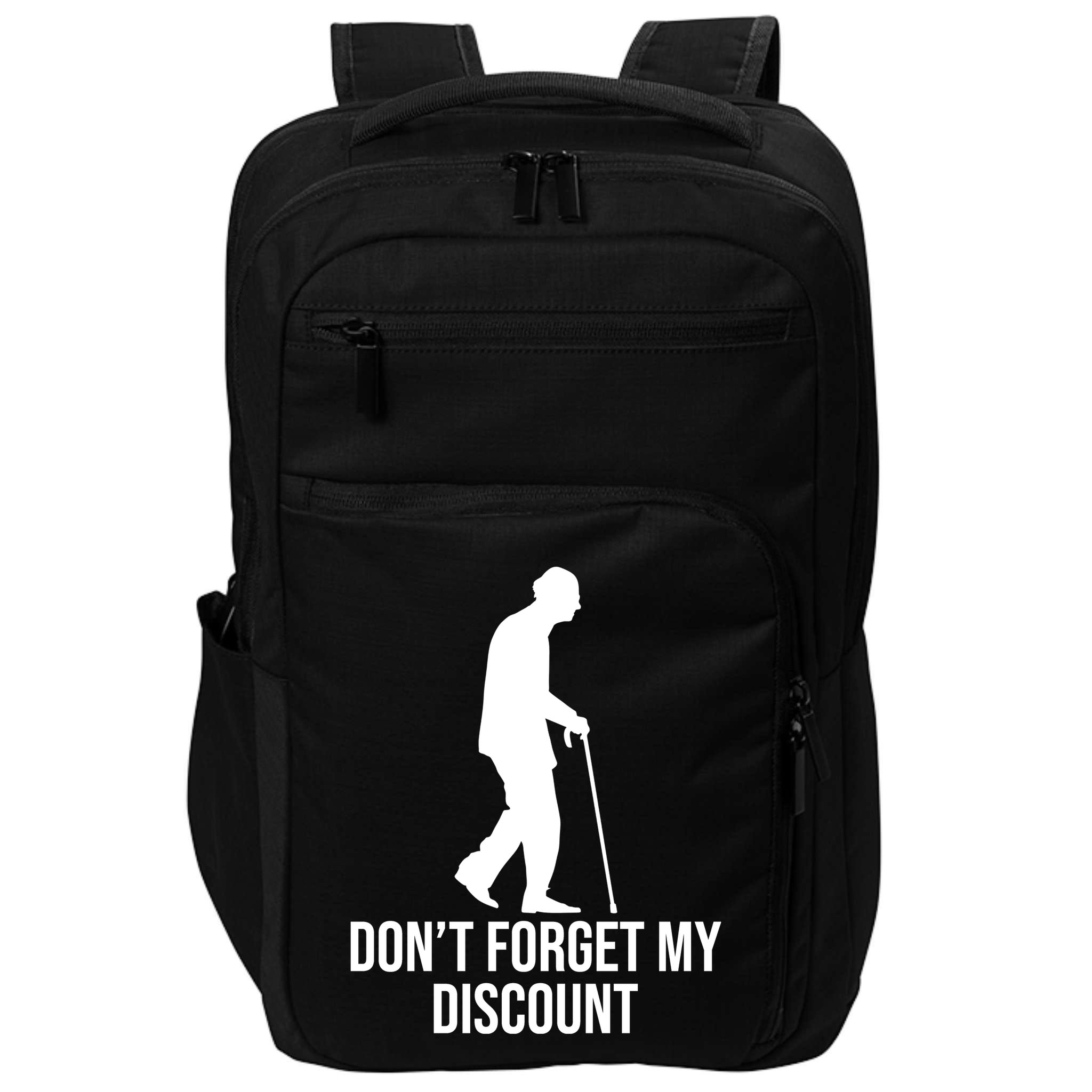 Dont Forget My Discount Funny Old People Impact Tech Backpack