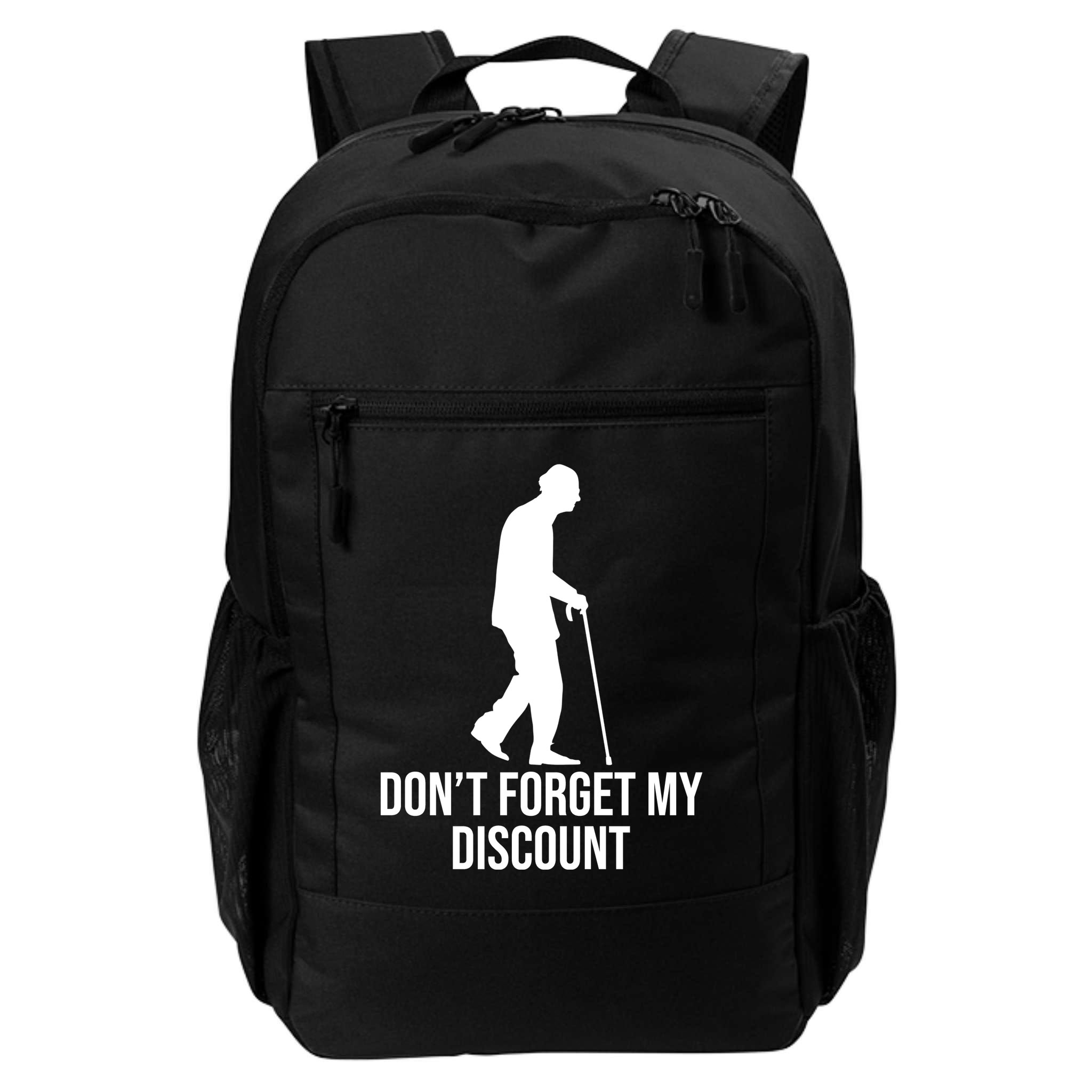 Dont Forget My Discount Funny Old People Backpack