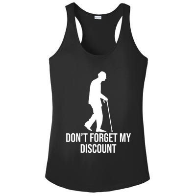 Dont Forget My Discount Funny Old People Ladies PosiCharge Competitor Racerback Tank