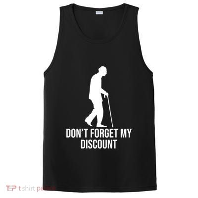 Dont Forget My Discount Funny Old People PosiCharge Competitor Tank