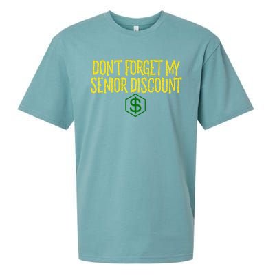 DonT Forget My Senior Discount Funny Senior Citizens Sueded Cloud Jersey T-Shirt