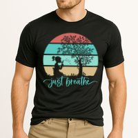 Dandelion Flower Motif Just Meditate And Breathe Mindfulness Gift Cooling Performance Crew T-Shirt