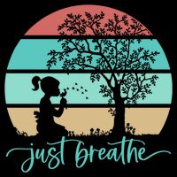 Dandelion Flower Motif Just Meditate And Breathe Mindfulness Gift Cooling Performance Crew T-Shirt