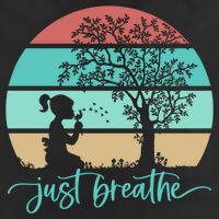 Dandelion Flower Motif Just Meditate And Breathe Mindfulness Gift Adult Drive Performance Visor