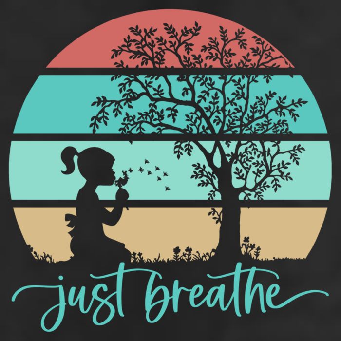 Dandelion Flower Motif Just Meditate And Breathe Mindfulness Gift Adult Drive Performance Visor