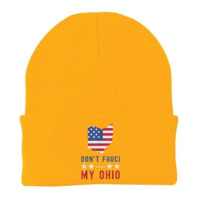 Don't Fauci My Ohio USA Flag American Patriot Funny Knit Cap Winter Beanie