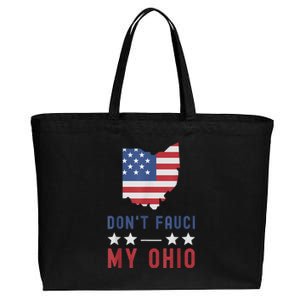 Don't Fauci My Ohio USA Flag American Patriot Funny Cotton Canvas Jumbo Tote