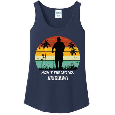 DonT Forget My Discount Funny Old People Quote Ladies Essential Tank