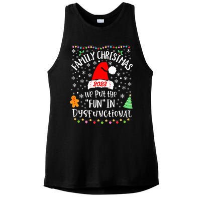 Dysfunctional Funny Matching Family Christmas Pajamas XMas  Ladies PosiCharge Tri-Blend Wicking Tank