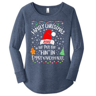 Dysfunctional Funny Matching Family Christmas Pajamas XMas  Women's Perfect Tri Tunic Long Sleeve Shirt