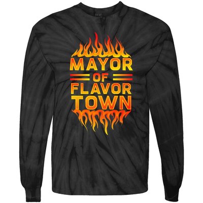 Design For Mayor Of Flavor Town Tie-Dye Long Sleeve Shirt