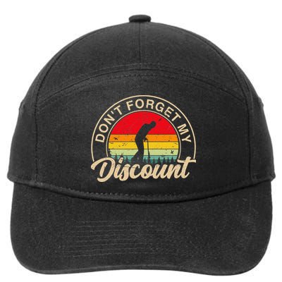 Don't Forget My Discount Quotes Funny Senior Citizen Retro 7-Panel Snapback Hat