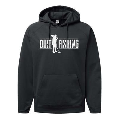 Dirt Fishing Metal Detecting Treasure Hunting Detectorist Performance Fleece Hoodie