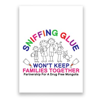 Drug Free Mongolia Humor Sarcastic Weird Funny Ironic Poster