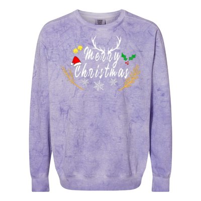 Design For Merry Christmas Colorblast Crewneck Sweatshirt