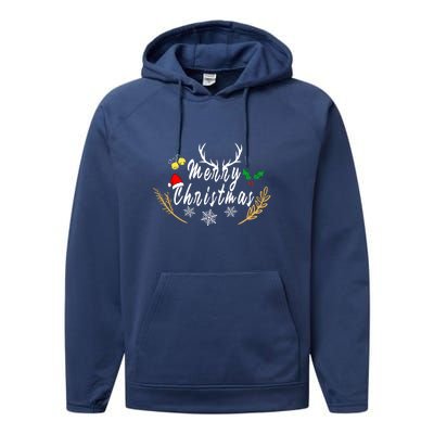 Design For Merry Christmas Performance Fleece Hoodie