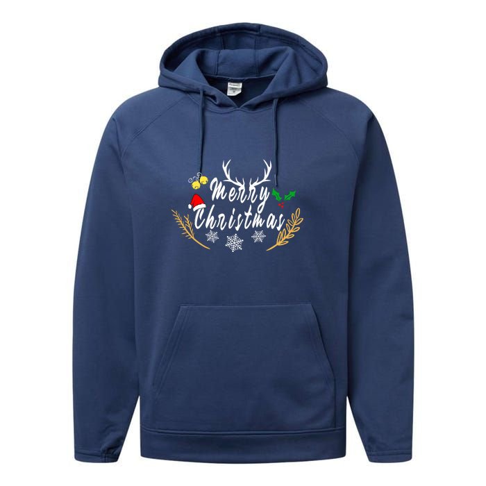 Design For Merry Christmas Performance Fleece Hoodie