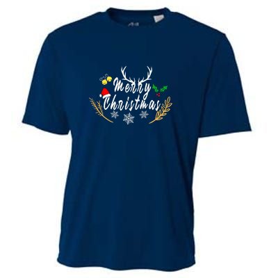 Design For Merry Christmas Cooling Performance Crew T-Shirt