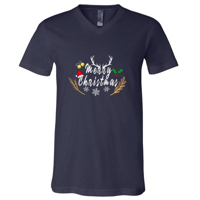 Design For Merry Christmas V-Neck T-Shirt