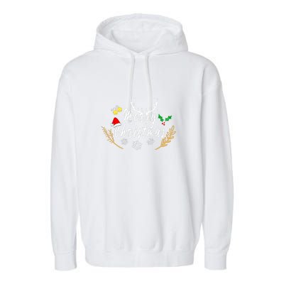 Design For Merry Christmas Garment-Dyed Fleece Hoodie