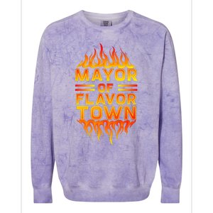 Design For Mayor Of Flavor Town Colorblast Crewneck Sweatshirt