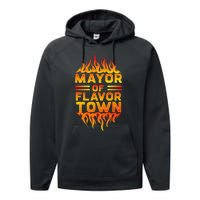 Design For Mayor Of Flavor Town Performance Fleece Hoodie