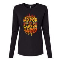 Design For Mayor Of Flavor Town Womens Cotton Relaxed Long Sleeve T-Shirt