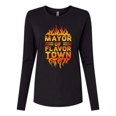 Design For Mayor Of Flavor Town Womens Cotton Relaxed Long Sleeve T-Shirt