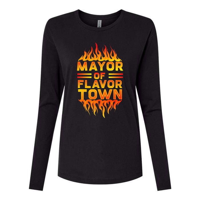 Design For Mayor Of Flavor Town Womens Cotton Relaxed Long Sleeve T-Shirt