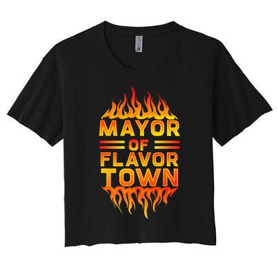 Design For Mayor Of Flavor Town Women's Crop Top Tee