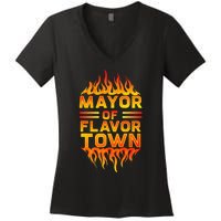 Design For Mayor Of Flavor Town Women's V-Neck T-Shirt