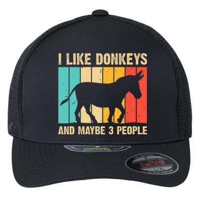 Donkey For Mule Equine Horse Flexfit Unipanel Trucker Cap