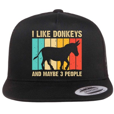 Donkey For Mule Equine Horse Flat Bill Trucker Hat