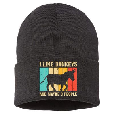 Donkey For Mule Equine Horse Sustainable Knit Beanie