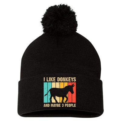 Donkey For Mule Equine Horse Pom Pom 12in Knit Beanie