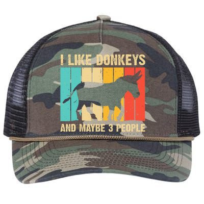 Donkey For Mule Equine Horse Retro Rope Trucker Hat Cap