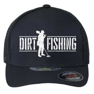 Dirt Fishing Metal Detecting Treasure Hunting Detectorist Flexfit Unipanel Trucker Cap