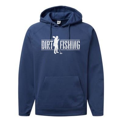 Dirt Fishing Metal Detecting Treasure Hunting Detectorist Performance Fleece Hoodie