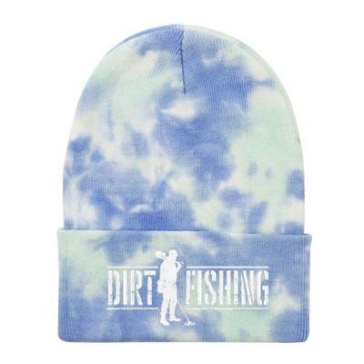 Dirt Fishing Metal Detecting Treasure Hunting Detectorist Tie Dye 12in Knit Beanie