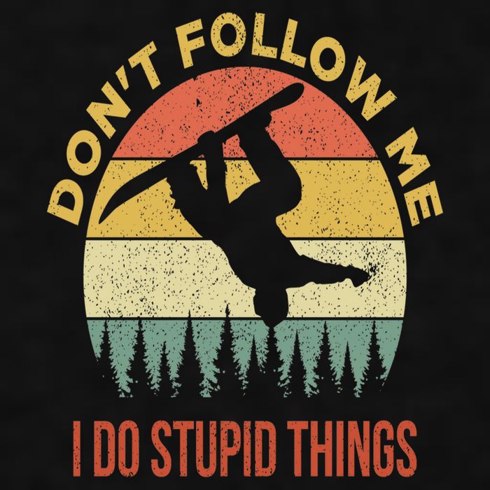 Don't Follow Me I Do Stupid Things Snowboarding Ladies PosiCharge Tri-Blend Wicking Tank