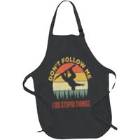 Don't Follow Me I Do Stupid Things Snowboarding Apron