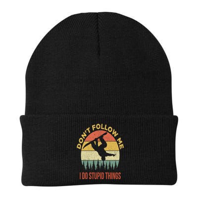 Don't Follow Me I Do Stupid Things Snowboarding Beanie